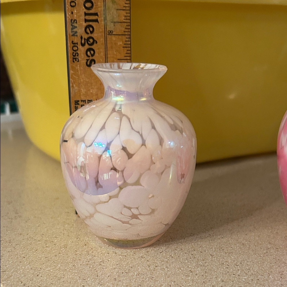 Elegant Cream Glass Vase